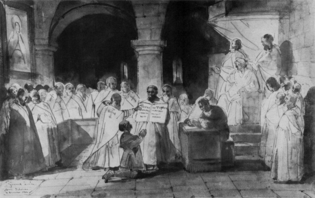 Франсуа-Мариюс Гране. Прием Жака де Моле в орден храмовников, 1265