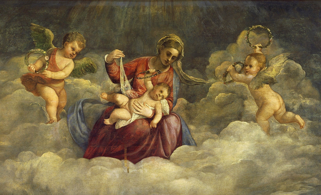 Тициан Вечеллио. Мадонна с младенцем и святыми (Мадонна деи Фрари). Фрагмент 1