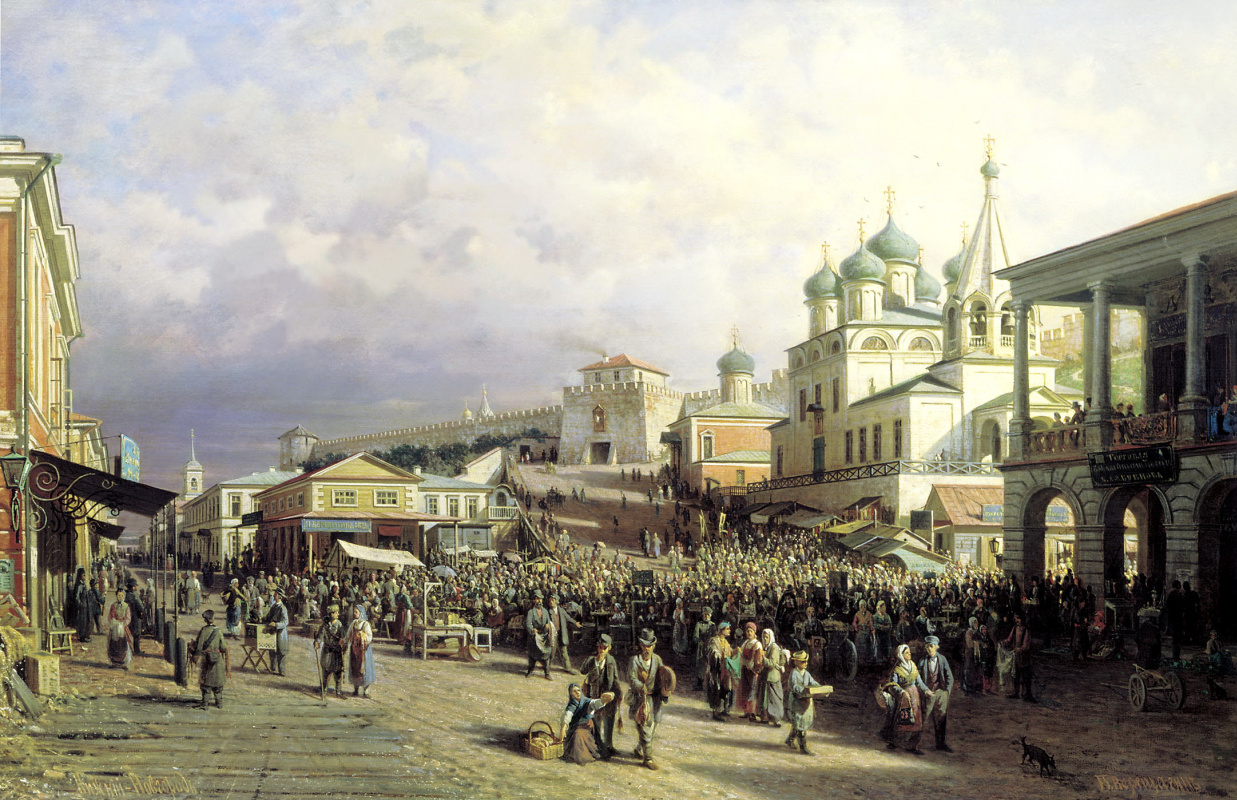 Петр Петрович Верещагин. Рынок в Нижнем Новгороде