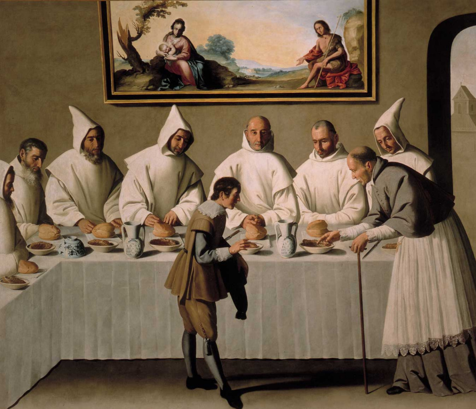 Франсиско де Сурбаран. Цикл картин для каретзианского монастыря. Святой Гуго в картезианском монастыре