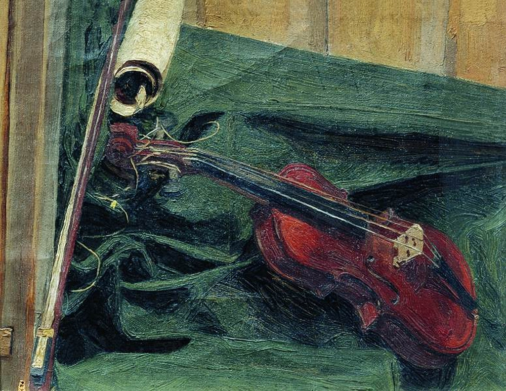 Иван Семенович Куликов. Натюрморт со скрипкой. 1890
