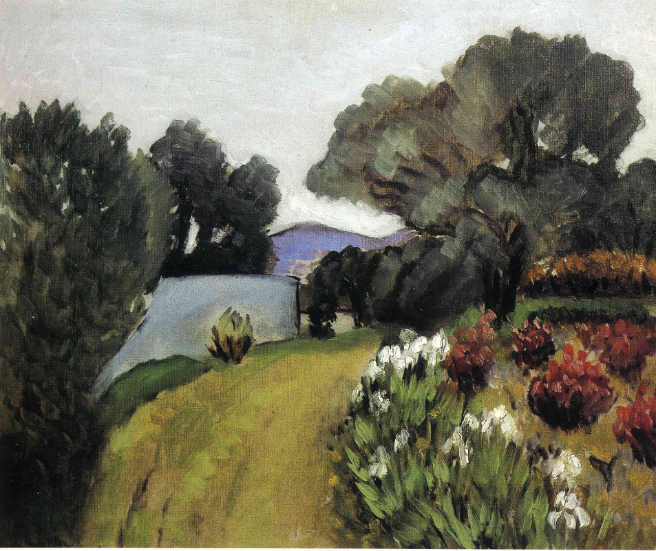 Анри Матисс. Пейзаж с цветами и деревьями