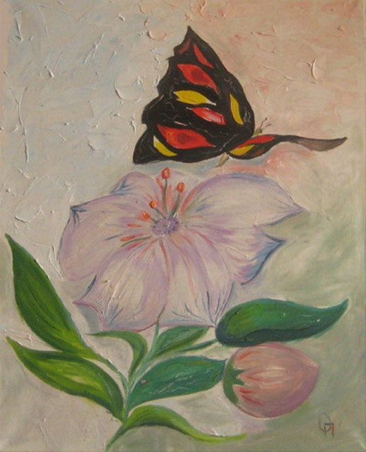 Павел Маркович Ошеров. Бабочка на цветке