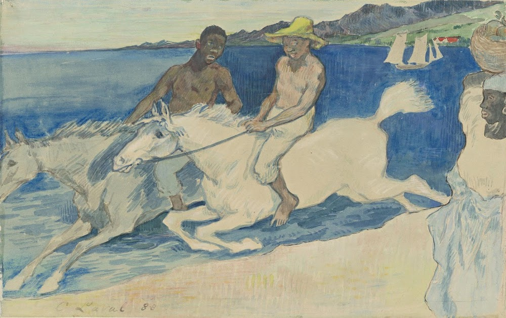 Шарль Лаваль. Два гонщика на пляже, 1888,