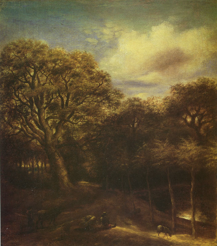 Ян Ливенс. Лесной пейзаж с двумя пастухами