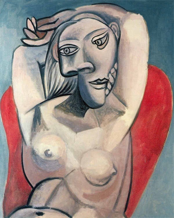 Пабло Пикассо. Женщина в красном кресле