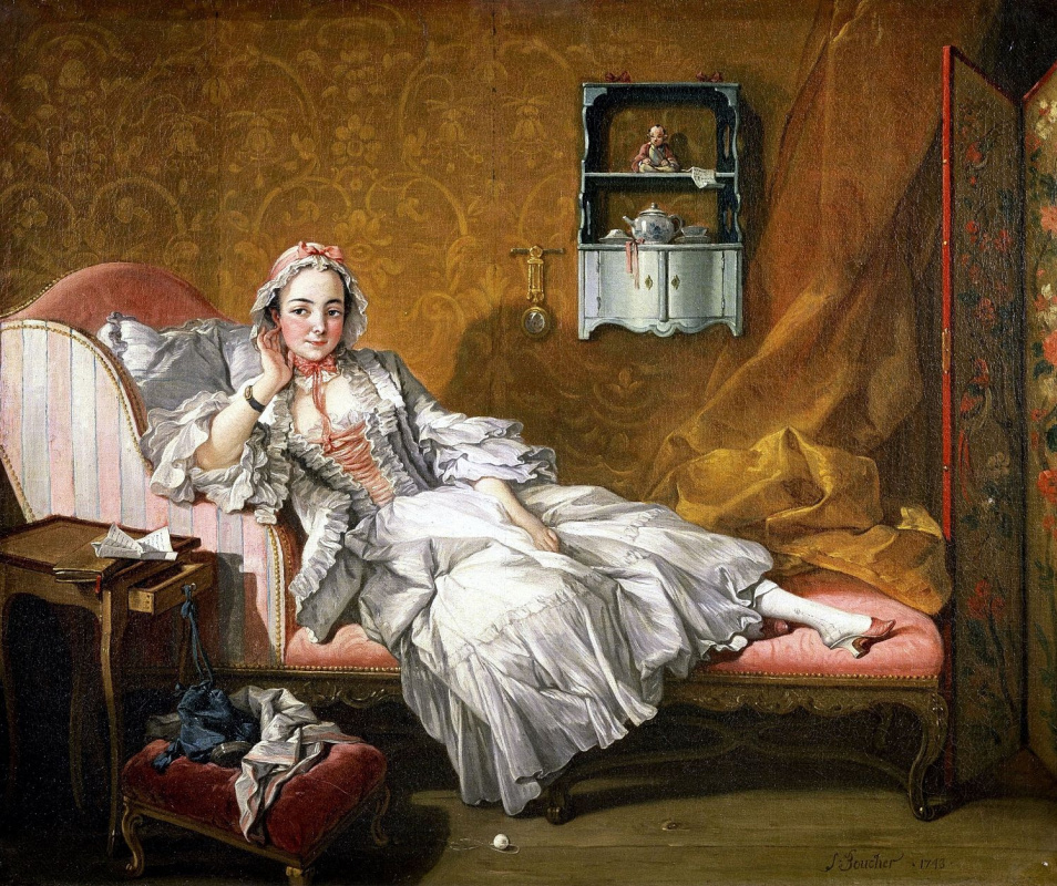 Франсуа Буше. Портрет Мари-Жанне Бюзо, жены художника