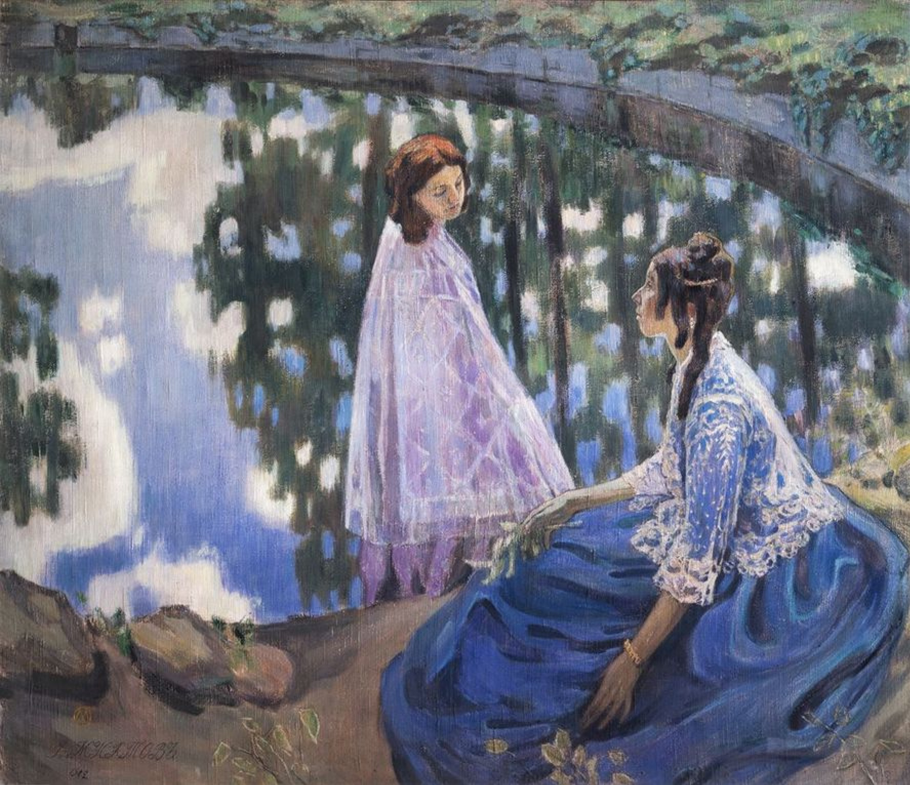 Виктор Эльпидифорович Борисов-Мусатов - Водоем, 1902, 216×177 см: Описание  произведения | Артхив