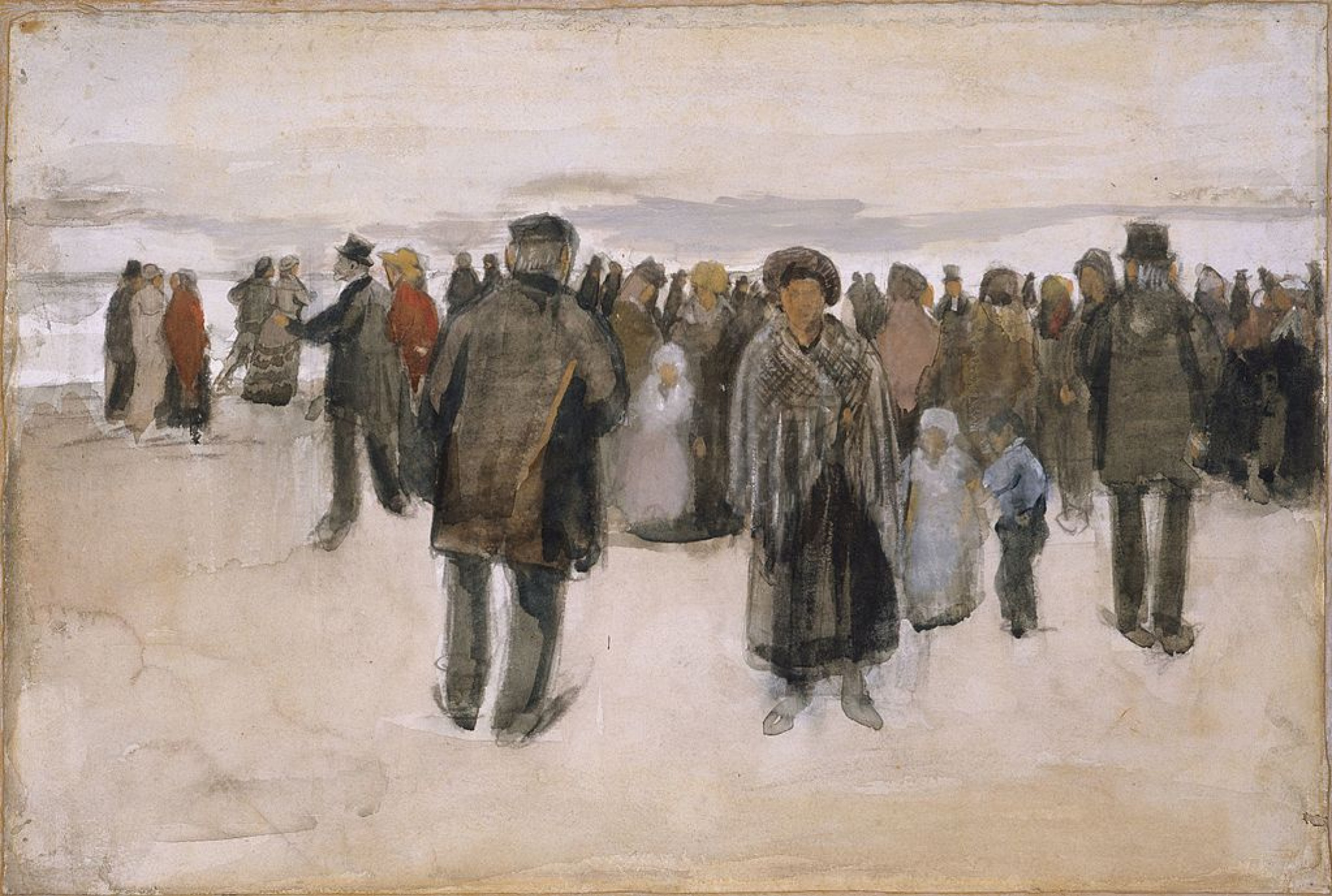 Винсент Ван Гог - Пляж в Схевенингене, 1882, 51×34 см: Описание  произведения | Артхив