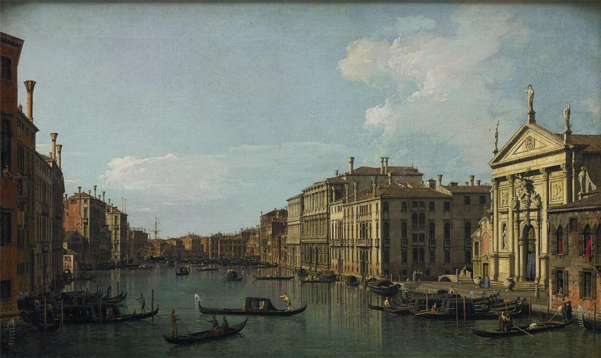 Джованни Антонио Каналь (Каналетто). Гранд-Канал. Венеция. Вид на церковь Сан-Стае