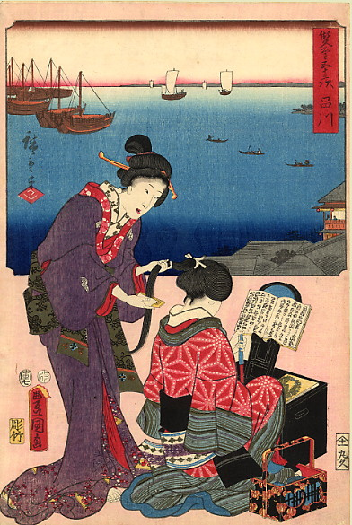 Хиросигэ Кунисада. Две женщины