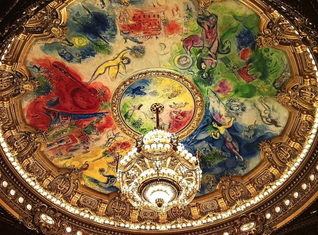 Роспись потолочного плафона Парижской оперы