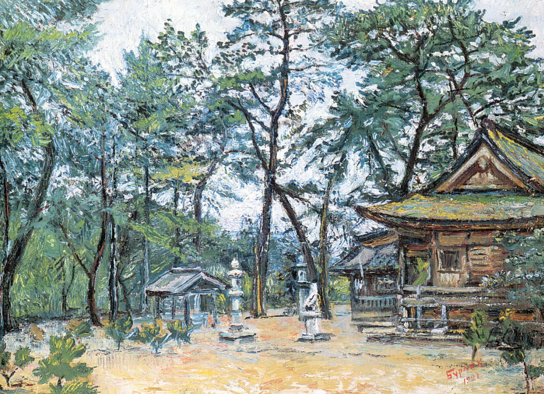 Давид Давидович Бурлюк. Ворота храма в Японии