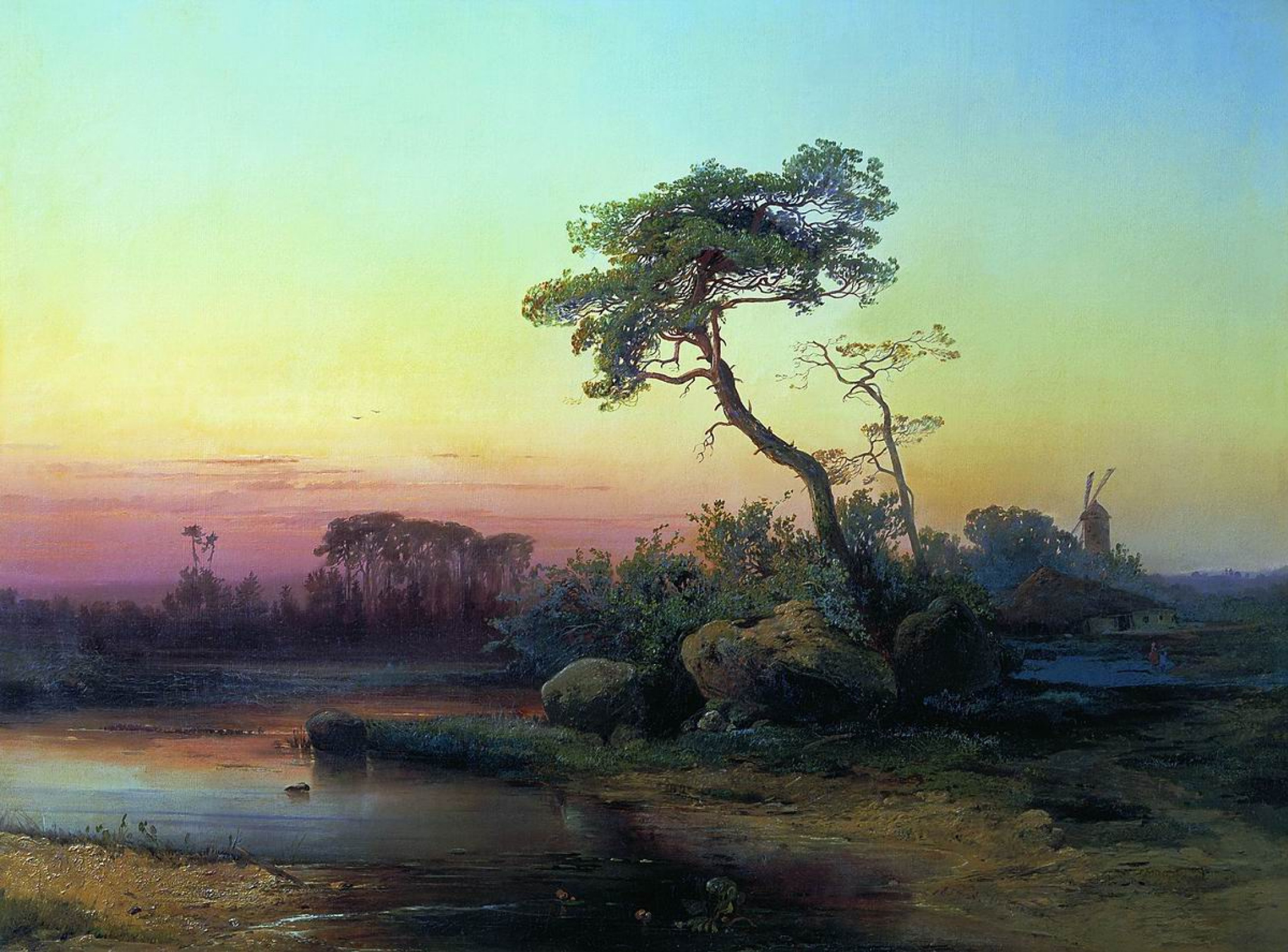 Алексей Кондратьевич Саврасов - Пейзаж с сосной, 1854, 80×60 см: Описание  произведения | Артхив