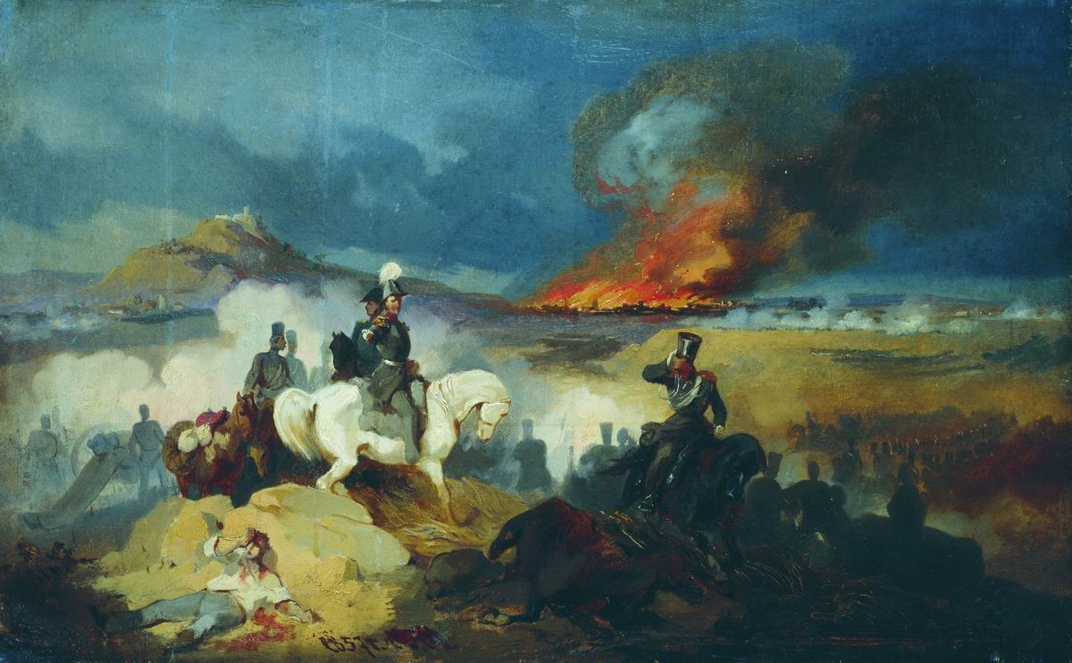 Богдан Павлович Виллевальде. Атака лейб-гусар под Варшавой в 1831 году. 1872