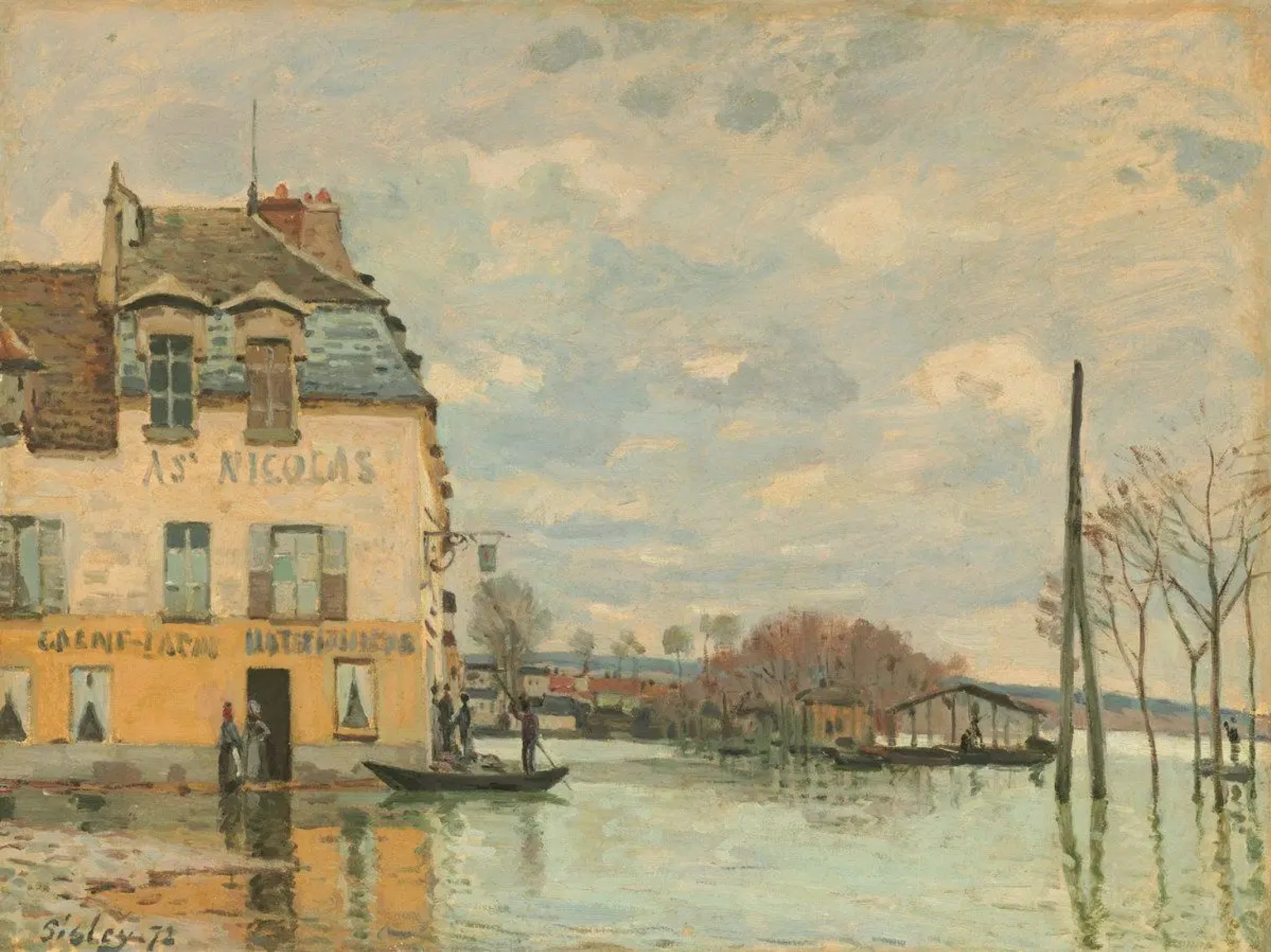 Наводнение в Пор-Марли Альфред Сислей 1872, 46.4×61 см