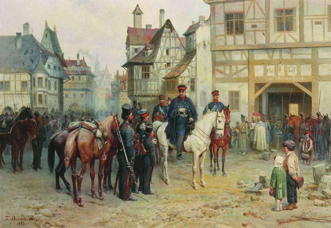 Богдан Павлович Виллевальде. Блюхер и казаки в Бауцене. 1885