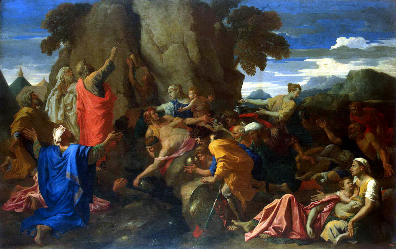 Никола Пуссен. Моисей, иссекающий воду из скалы