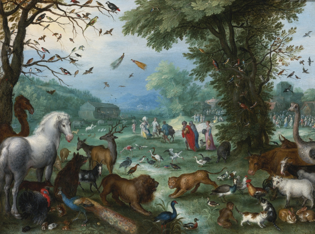 Ян Брейгель Старший. Ной собирает животных для ковчега. 1596