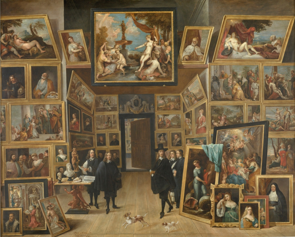 Эрцгерцог Леопольд Вильгельм в своей картинной галерее в Брюсселе