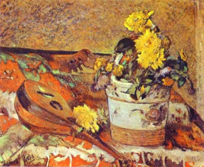 Поль Гоген. Мандолина и цветы