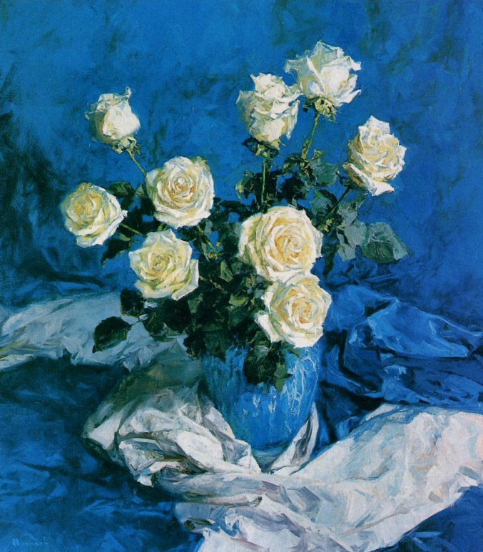 Евгений Монахов. Синий бархат и белые розы